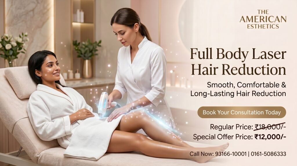 Full body laser hair reduction ludhiana