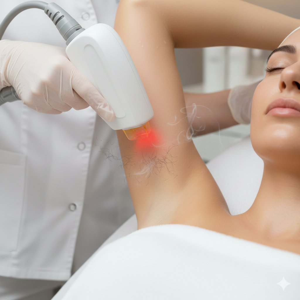 under arms laser hair removal